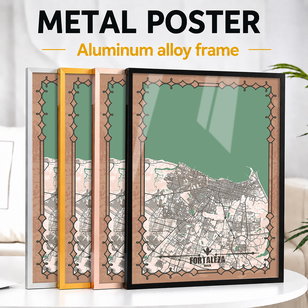 Mapa miasta Fortaleza w ramie, – Custom Map Poster recenzja i cena